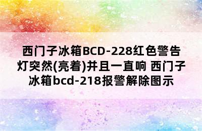 西门子冰箱BCD-228红色警告灯突然(亮着)并且一直响 西门子冰箱bcd-218报警解除图示